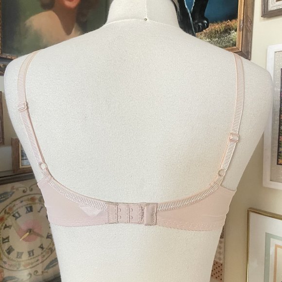 Wacoal Womens Lace Trim Tan Padded Underwire Bra Lingerie Pretty 36B #853317 - Picture 4 of 5